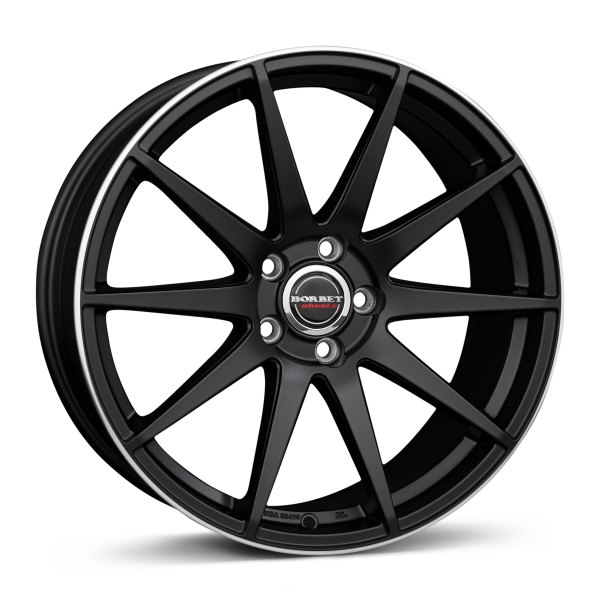 BORBET GTX BLACK RIM POLISHED MATT